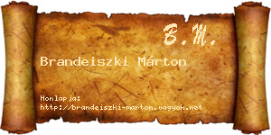 Brandeiszki Márton névjegykártya